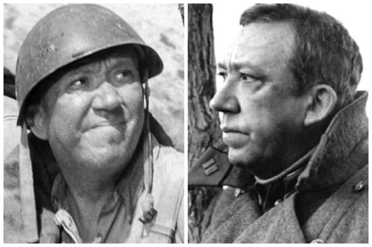   Юрий Никулин в фильмах «Они сражались за Родину» (1975 г.) и «Двадцать дней без войны» (1977 г.)