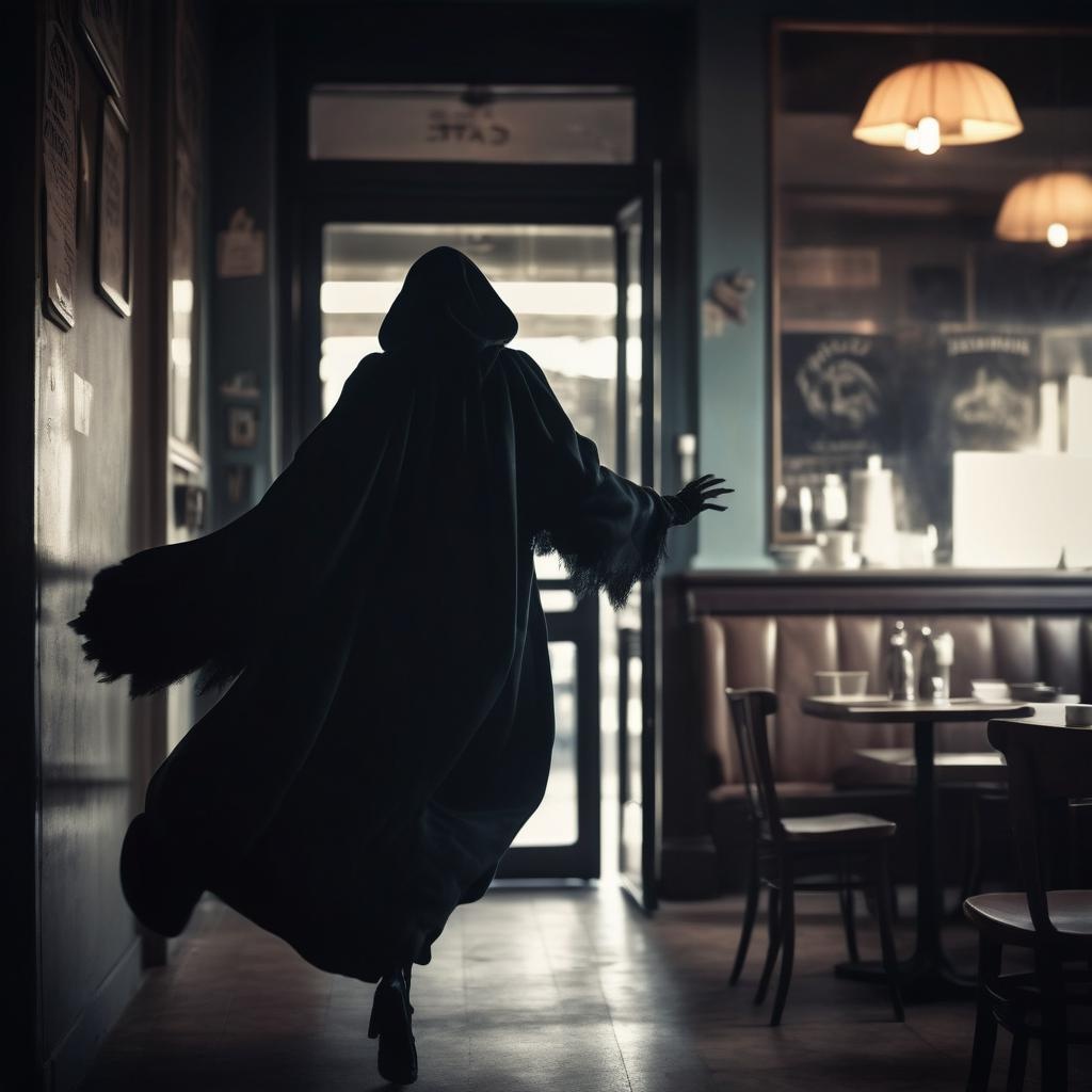 Мужчина в плаще.