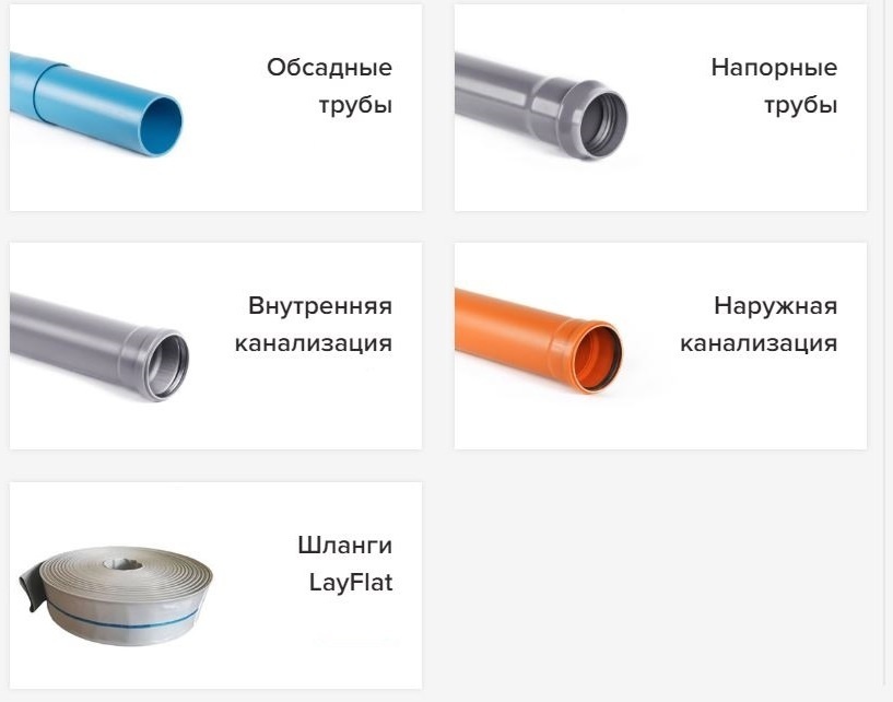 Разные типы труб