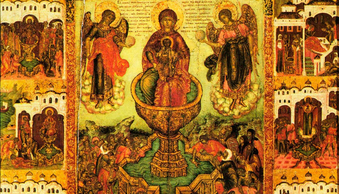 Икона Богородицы «Живоносный Источник» (фрагмент). Изображение: соцсети