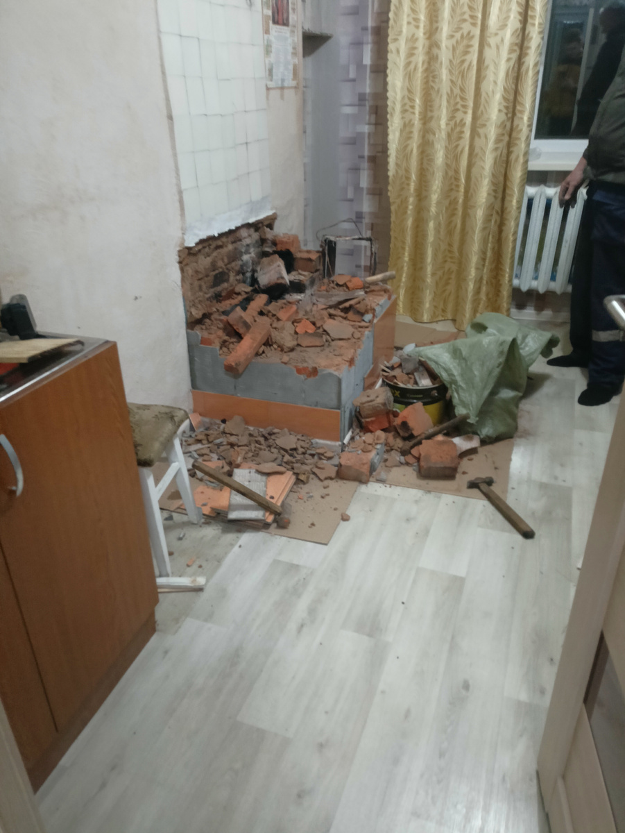 Демонтаж печи