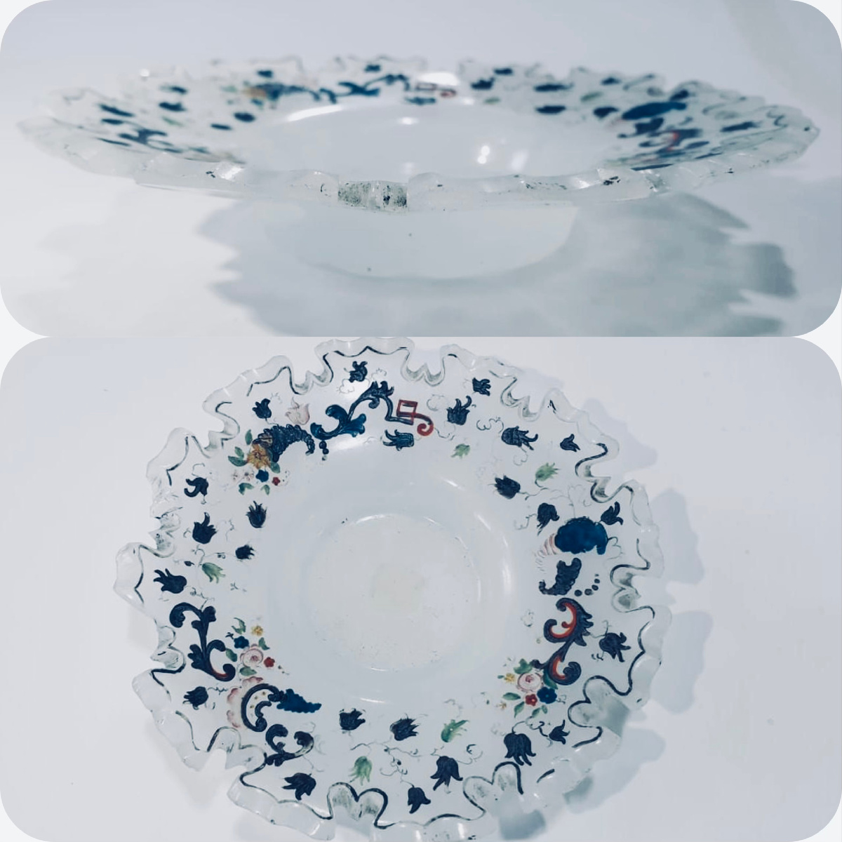 Тарелочка визитница. Государственный музей-заповедник М. Ю. Лермонтова в Пятигорске.           Фото автора.