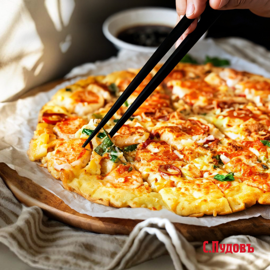 Корейские блины с креветками