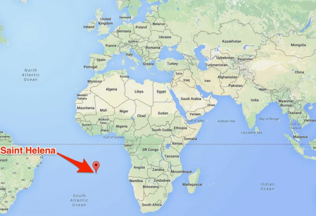 Карта - остров Св. Елены