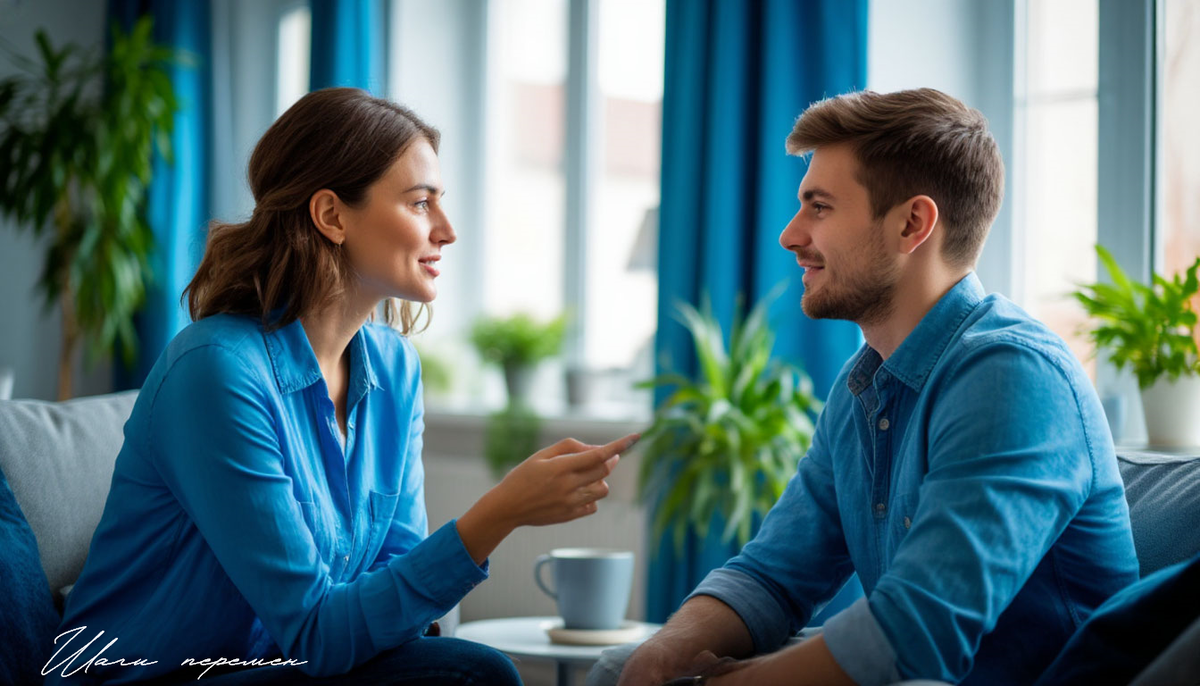 Мужчина и женщина разговаривают на разных языках