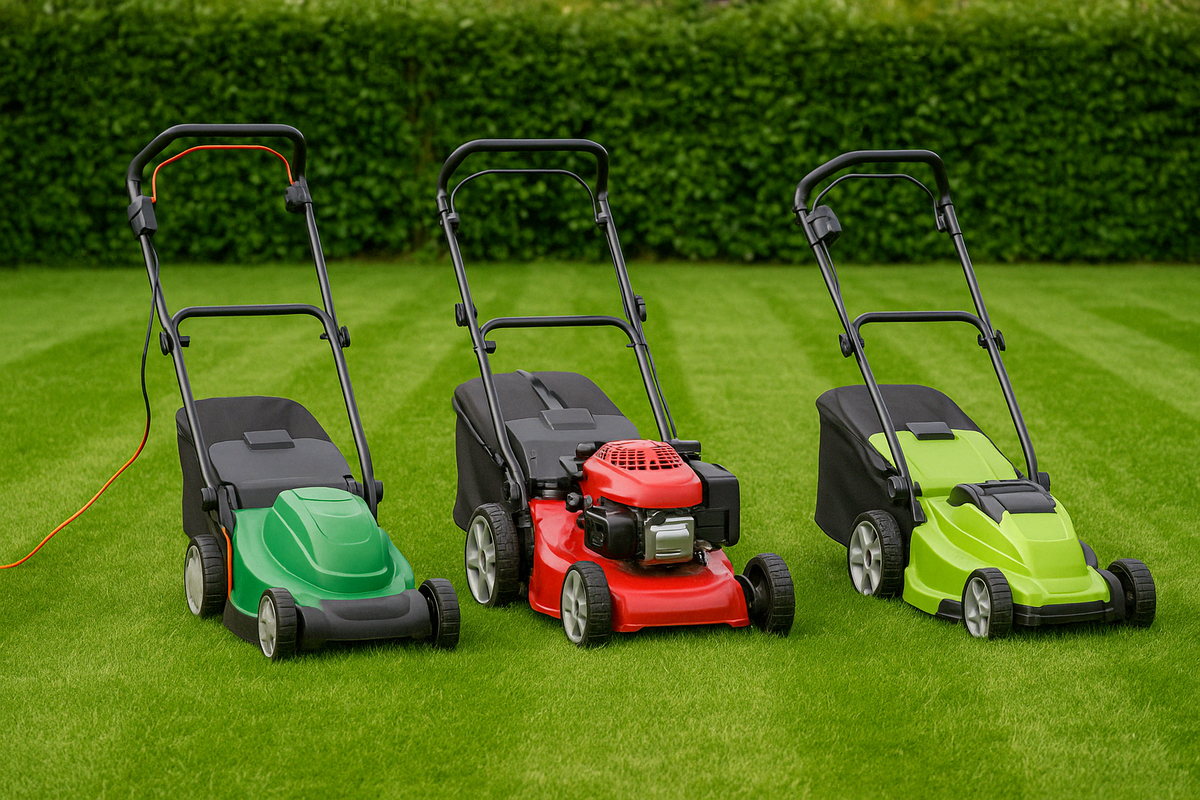 Виды газонокосилок