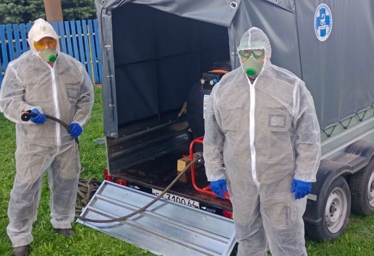    Передвижной мобильный комплекс для утилизации биологических отходов во время вспышек АЧС показали в Саратовской области