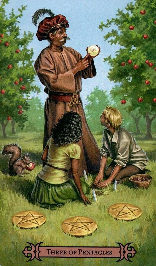 1 карта - 3 пентаклей