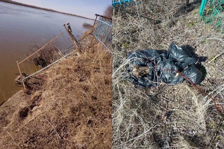 Подтопленное кладбище
Фото: Главное Тобольск