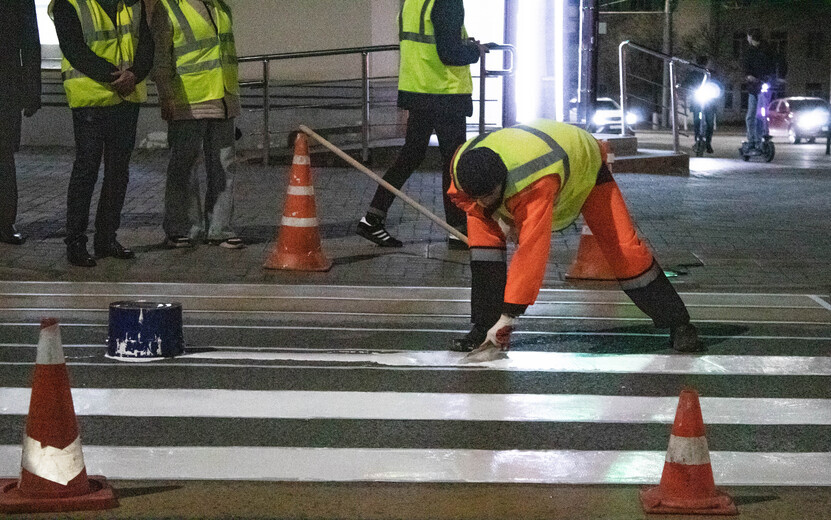  Расходы городского бюджета на разметку в 2025 году увеличили в 1,5 раза – до 79,5 млн руб. Фото: Данил Иванов