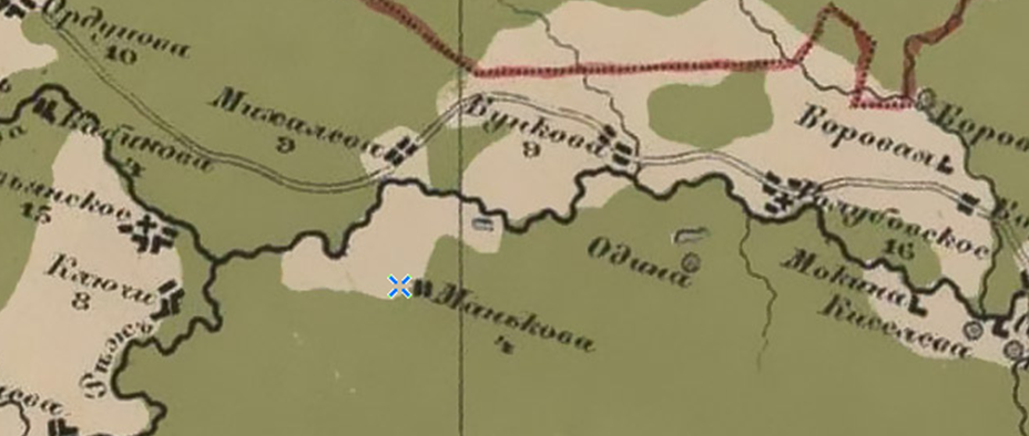 Фрагмент карты Стрельбицкого.