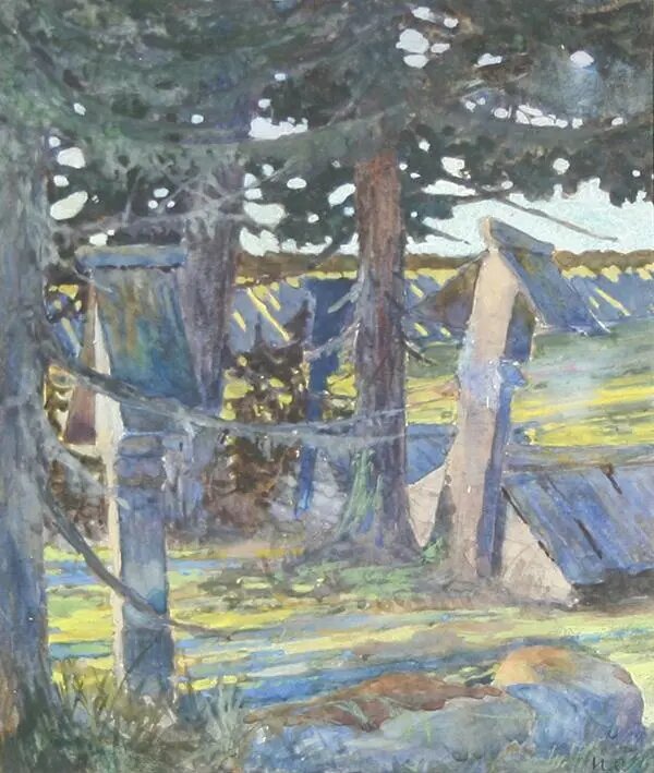 Иван Билибин. Лесной пейзаж.