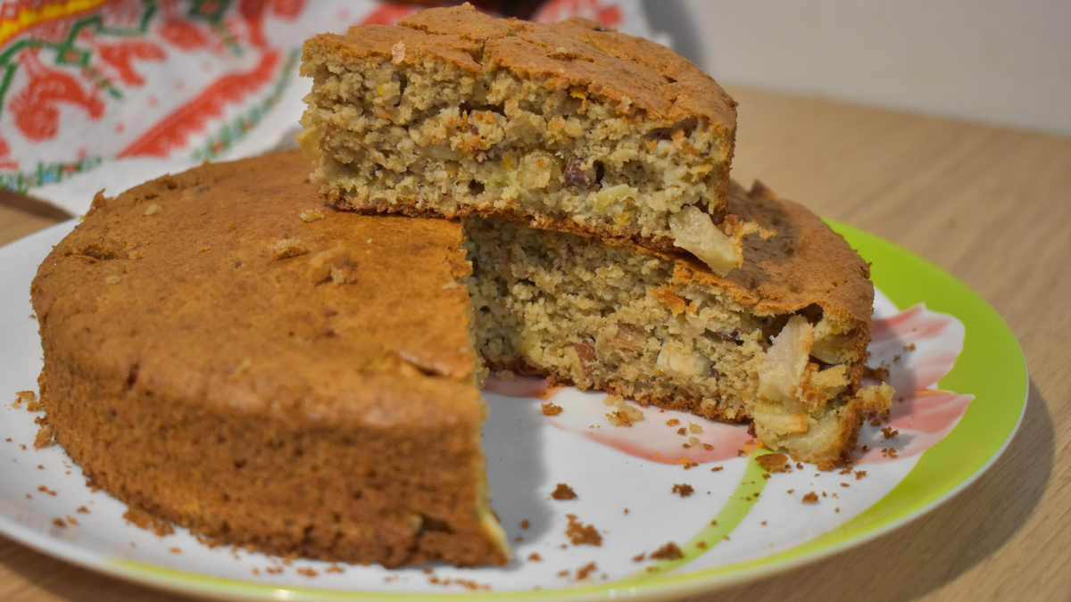 рецепт пирога из овсянки на кефире