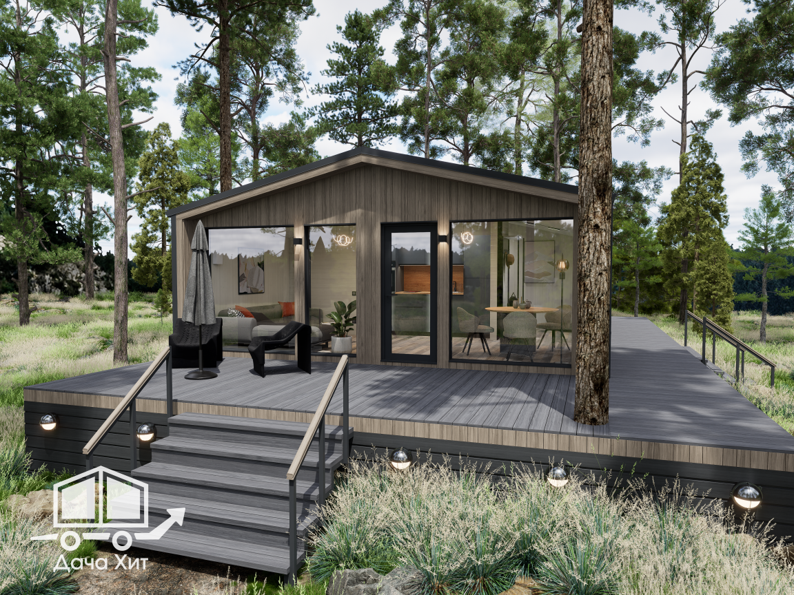 Модульный дом "Васаби 53" от компании Дача Хит