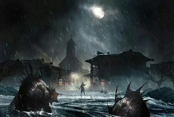 Атмосфера поселения была по-настоящему лавкрафтианской. Кто играл в "Bloodborne" и помнит рыбацкую деревню — тот в теме. 