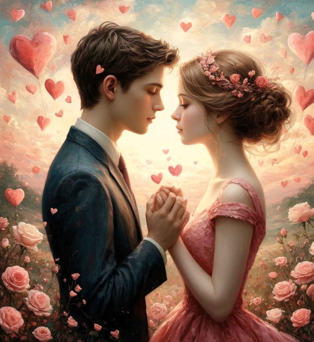 Пальцы влюблённых сплетаются в хрупком единении — тёплом, но не вечном