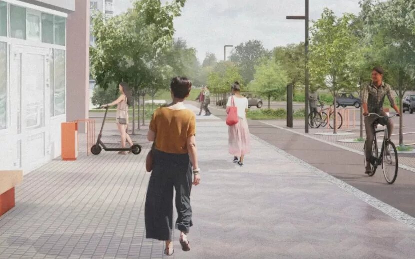    Как преобразится улица Удмуртская в ближайшие годы: мини-парки с беседками, искусственные холмы и прогулочные зоны