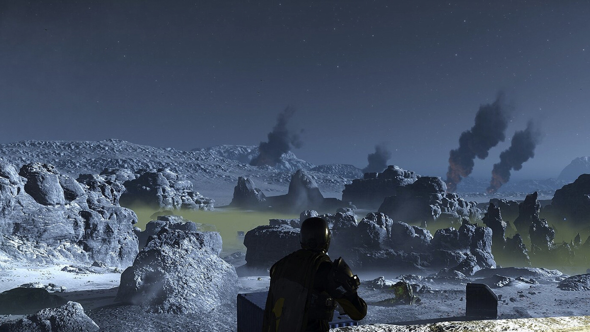 Скриншот из игры "Helldivers 2"