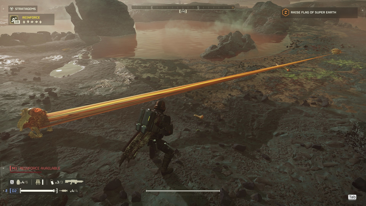 Скриншот из игры "Helldivers 2"