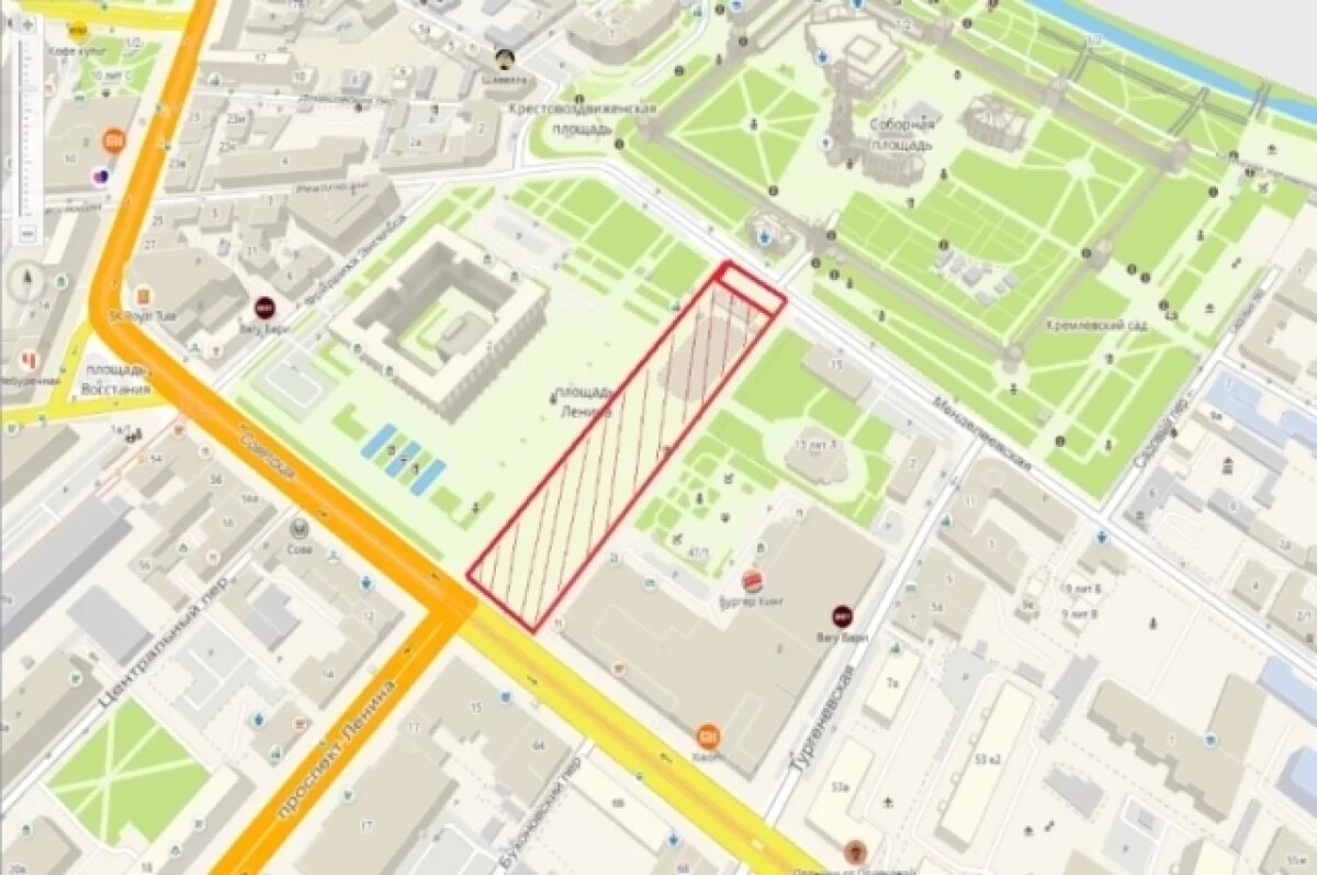    В Туле на площади Ленина временно ограничат парковку