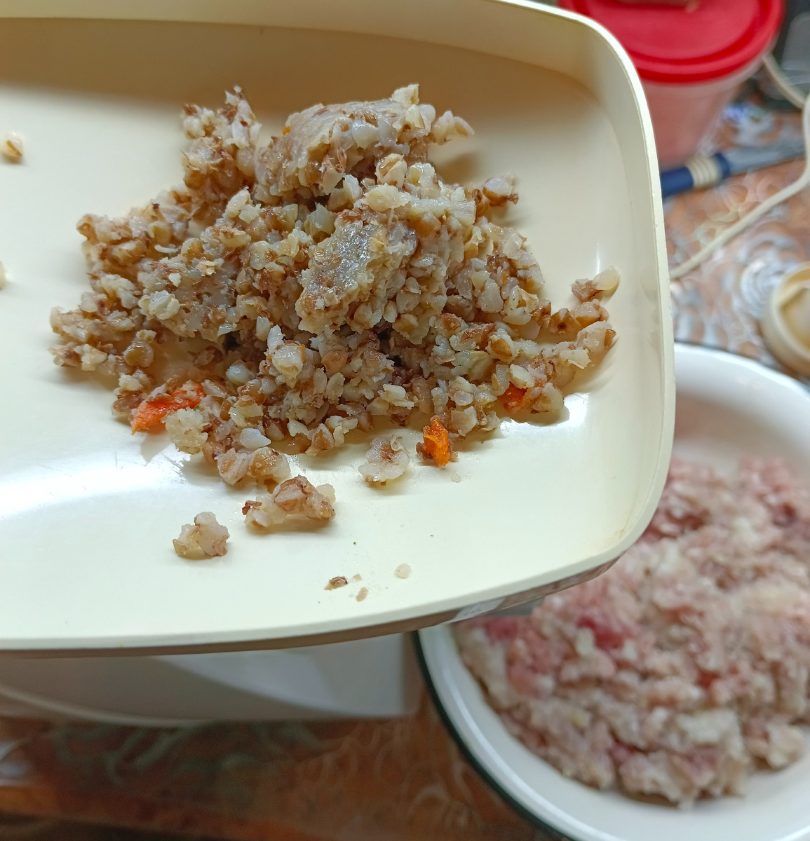 Гречку перемолоть 