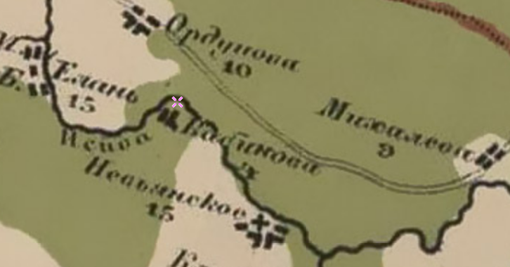 Фрагмент карты Стрельбицкого.