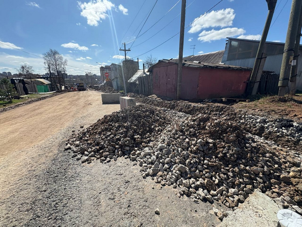    На улице Крупской завершат благоустройство в июне