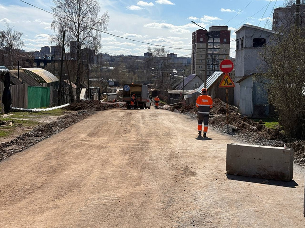    На улице Крупской завершат благоустройство в июне