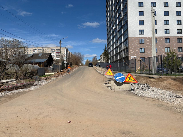    На улице Крупской завершат благоустройство в июне