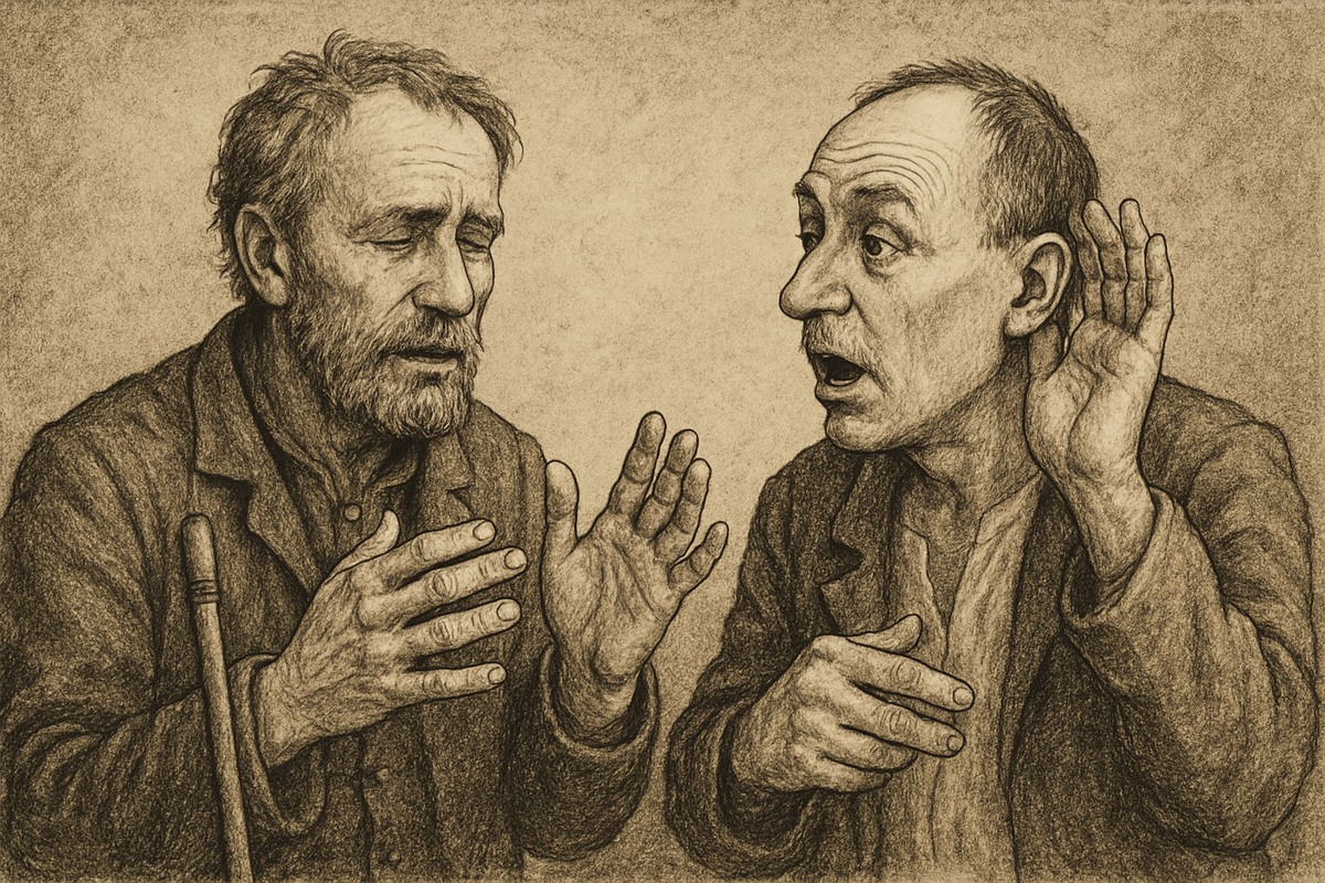 Разговор слепого с глухим