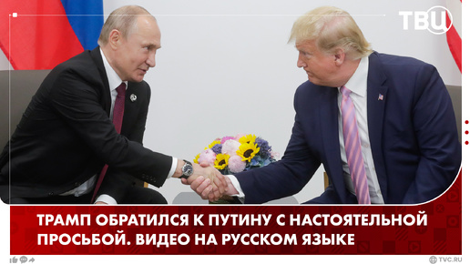 Трамп обратился с настоятельной просьбой к Путину. Видео на русском языке | ТВ Центр | Новости