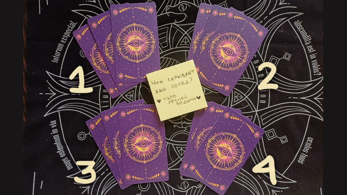 Загадайте человека и выберите один вариант из 4 стопочек.