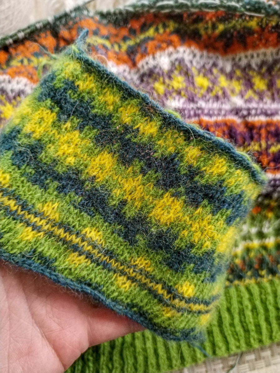 Вязаный образец из Дундаги