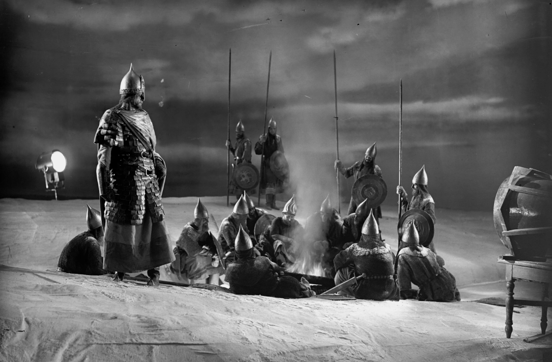 Съемка фильма "Александр Невский"