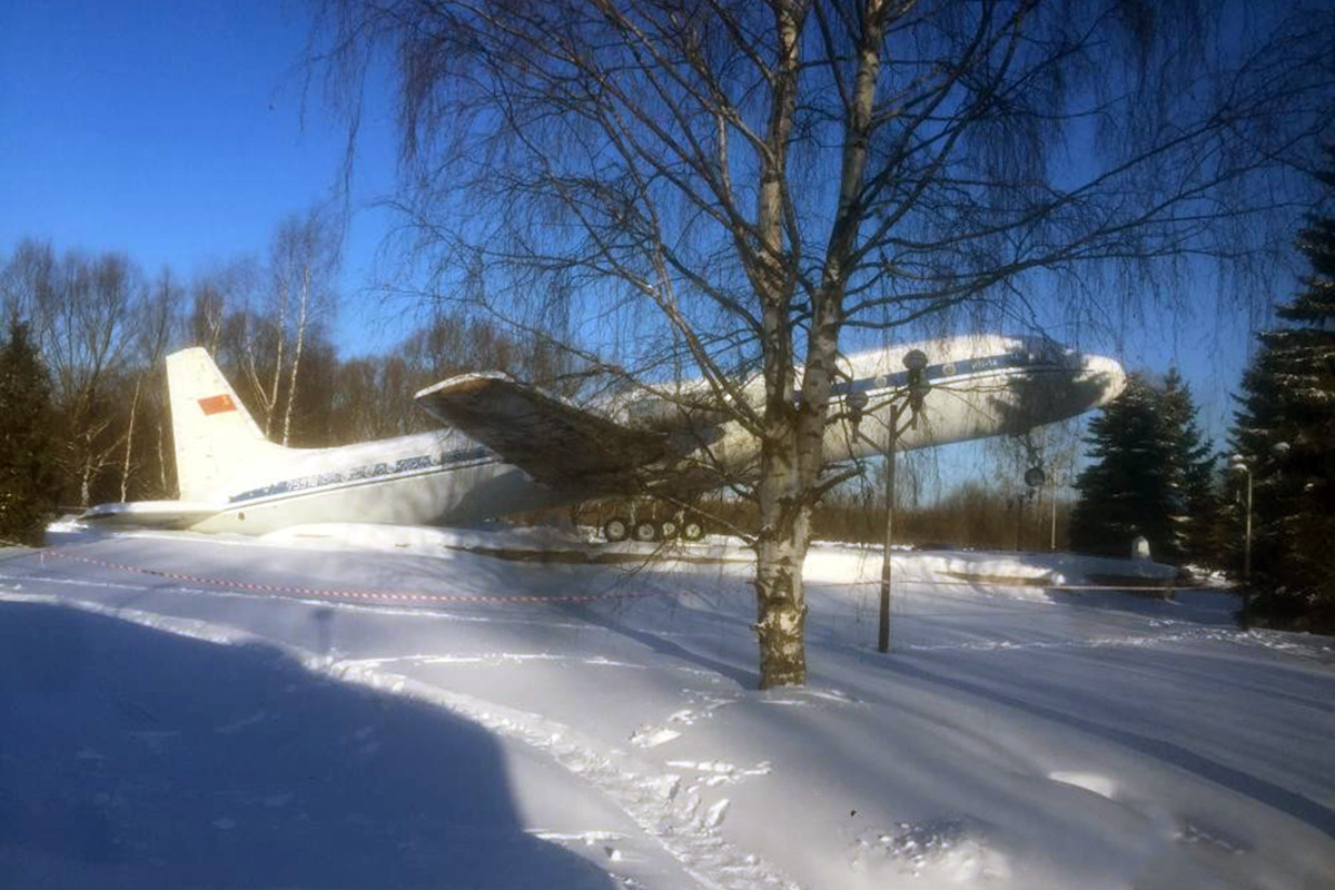 Ил-18В СССР-75518, Вологда, 14 февраля 2021 года