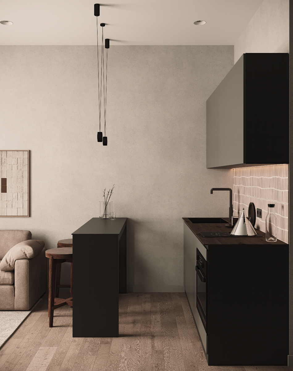 Квартира-студия с отделкой. II очередь жилого комплекса "КИТ"