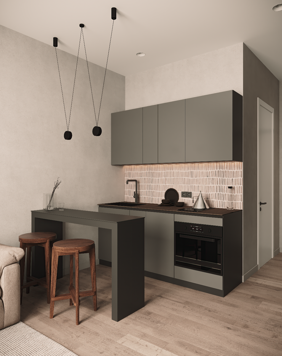 Квартира-студия с отделкой. II очередь жилого комплекса "КИТ"