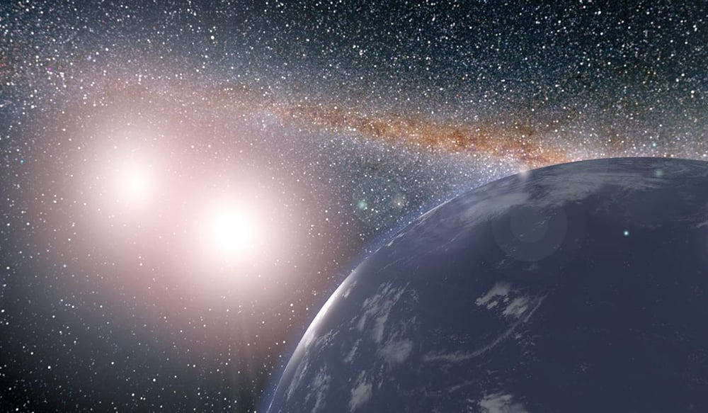 Гипотетическая планета, покрытая водой. Такие миры были бы благоприятны для жизни. Источник: NASA/JPL-Caltech.