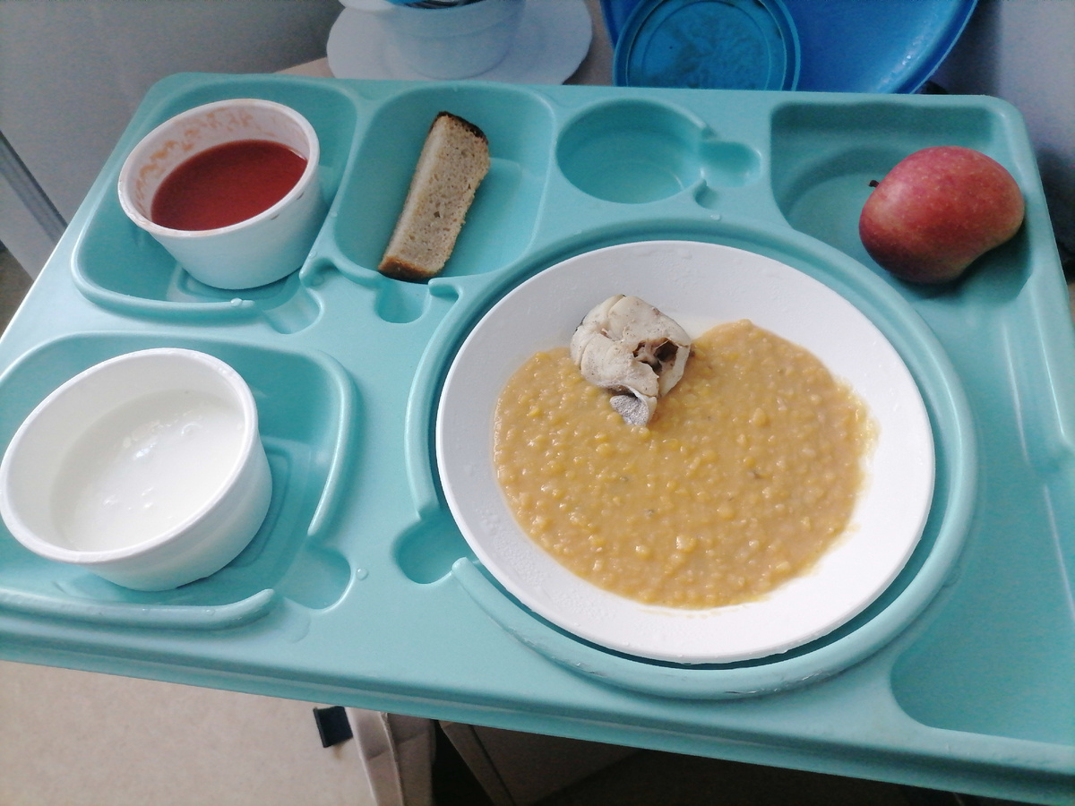 Сегодня ужин в больнице. 