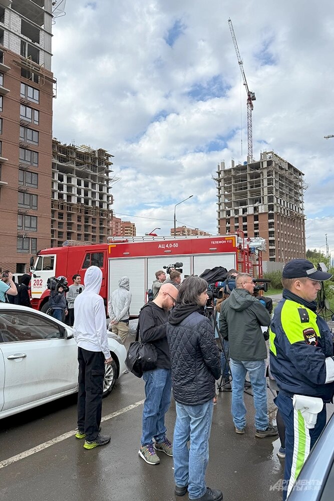    Двор в Балашихе, где взорвалась машина Фото:  АиФ/ Ирина Курнакова