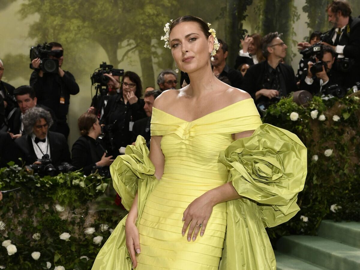    Мария Шарапова на благотворительном вечере Института костюма Метрополитен-музея, посвященный открытию выставки "Спящие красавицы: пробуждение моды" 6 мая 2024 года в Нью-Йорке© AP Photo / Evan Agostini