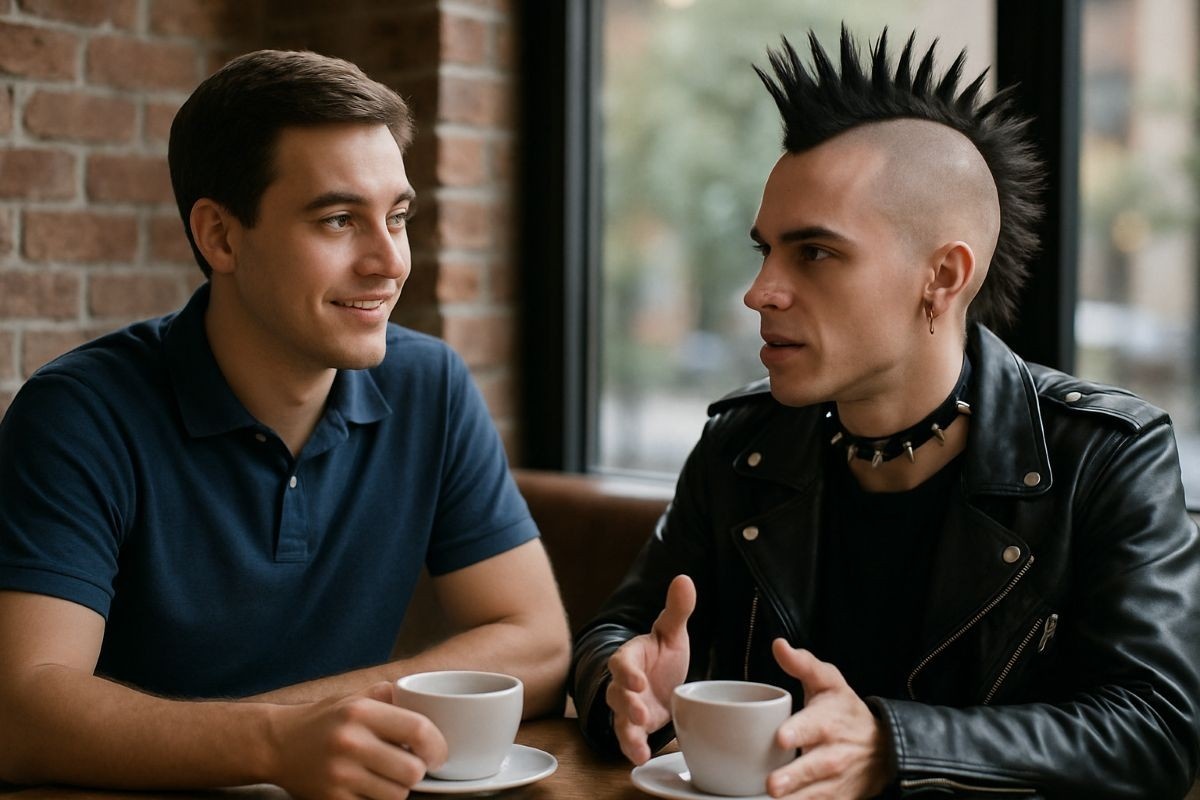 Можно быть нормисом и дружить с субкультурщиками. Источник: нейросеть📷
