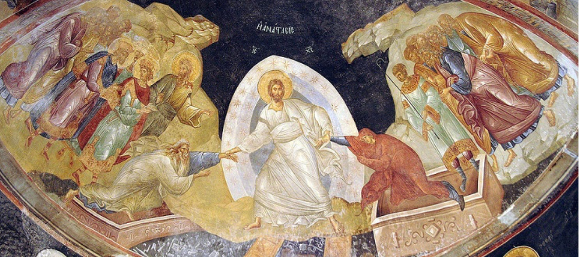 Воскресение Христово (Фреска монастыря Хора, Константинополь, 14 век, pravoslavie.ru)
