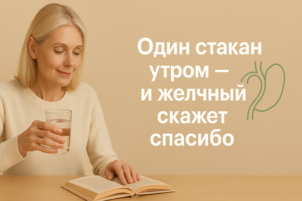 Стакан теплой воды утром, благоприятино действует на организм
