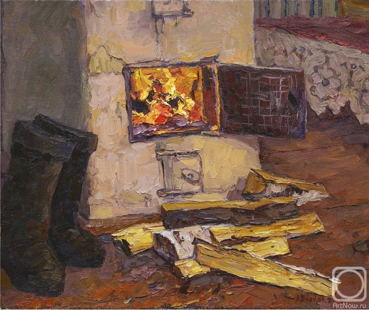 Художник А. Вилков "У родного очага"