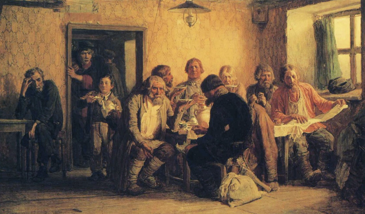 В.М. Васнецов, «Чаепитие в трактире (В харчевне)» (1874) / РУВИКИ