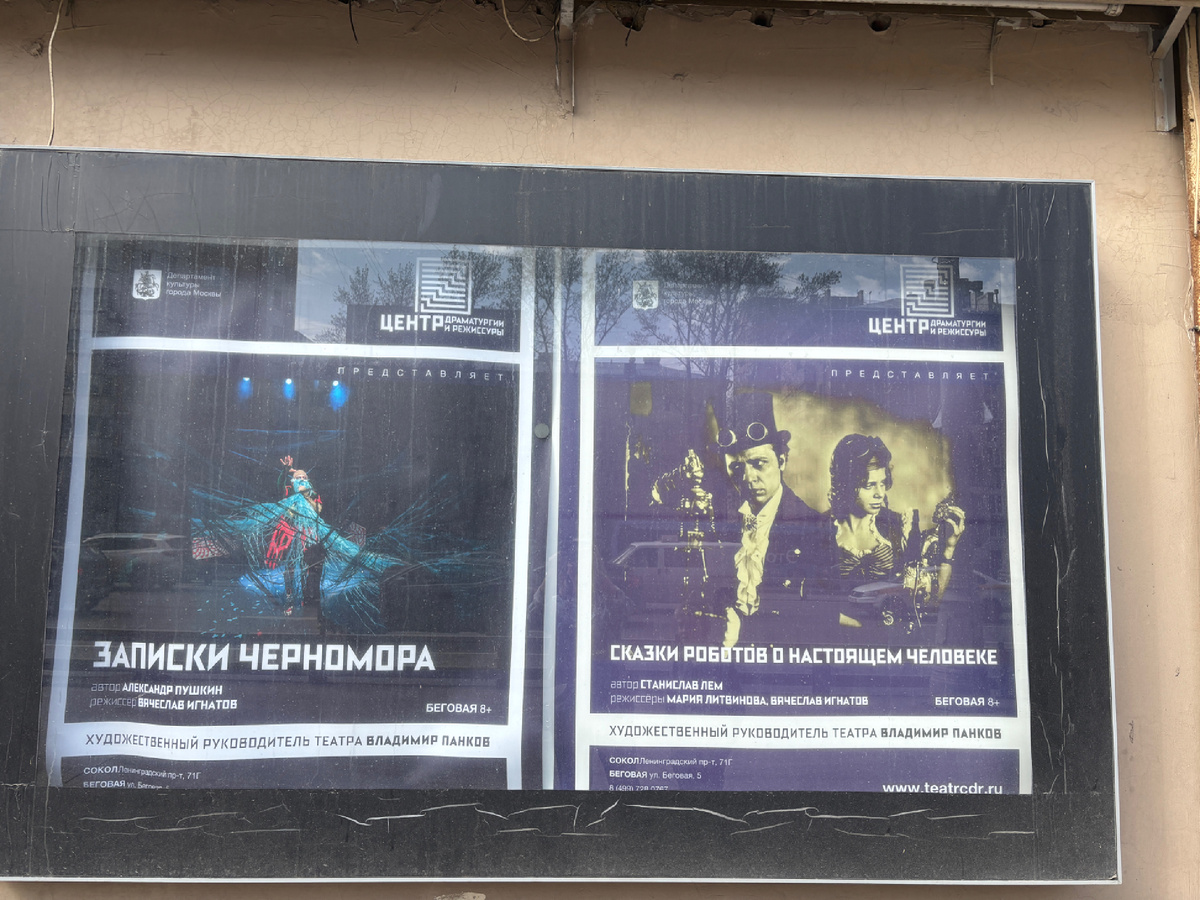 Фото автора. Я много раз проезжала или пробегала по делам мимо здания ЦДР, но эти афиши принимала за рекламу спектаклей, идущих где-то в другом месте 