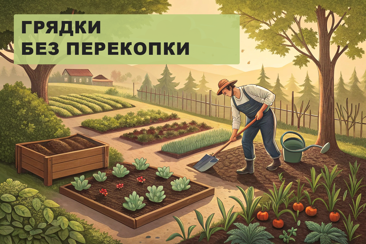 В статье расскажу, как просто сделать грядки без перекопки