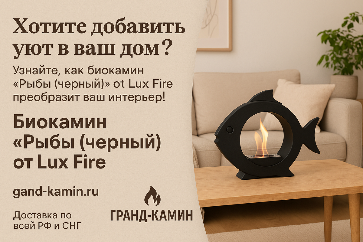    Как создать уникальный уют в доме с биокамином Рыбы и современных технологиях без забот и хлопот Kamin
