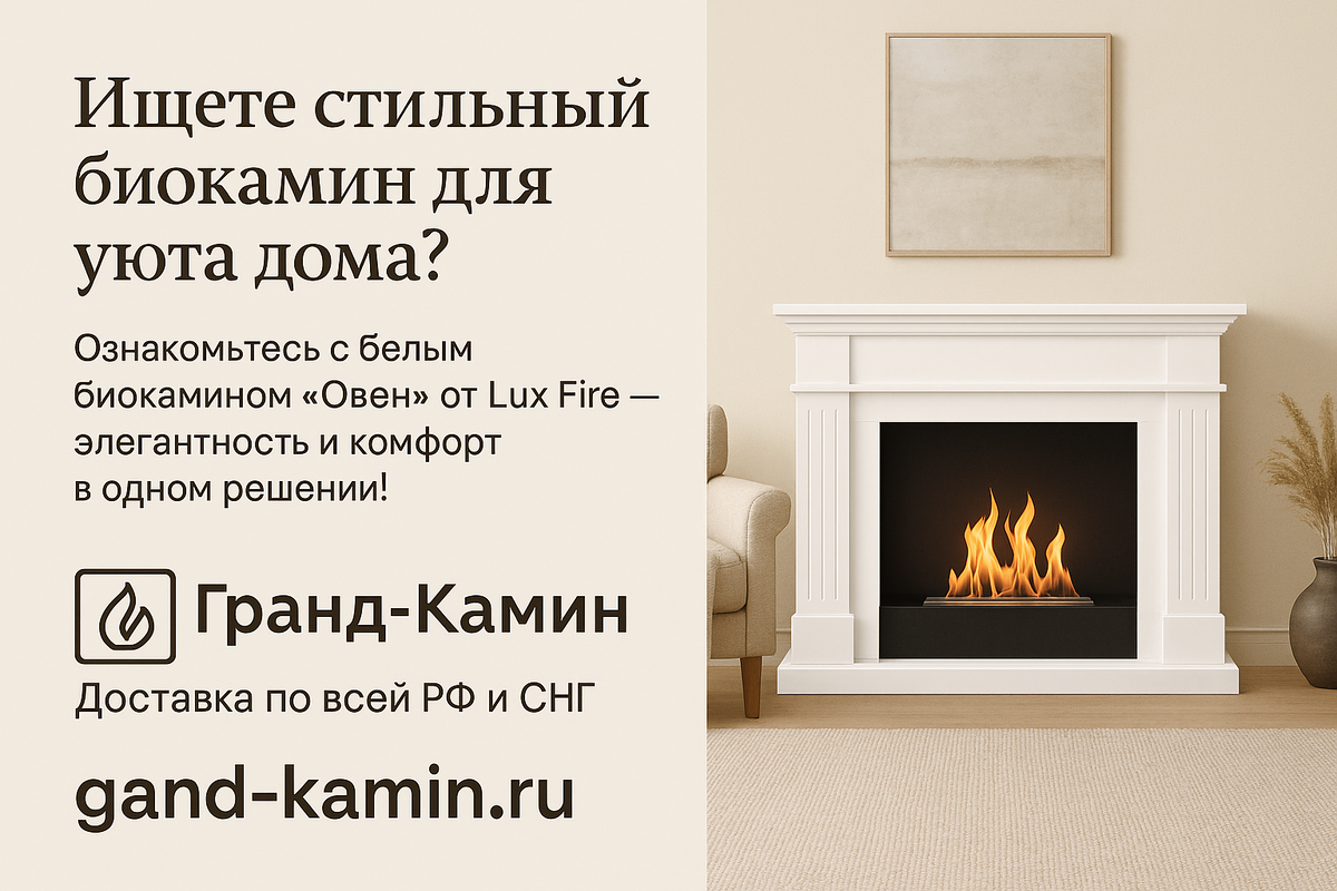    Как биокамин «Овен» преобразит ваш интерьер и создаст уют за считанные минуты Kamin